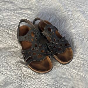 Naot Cork and Suede Sole, Leather Sandals